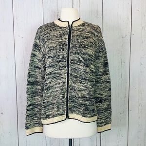 J.Jill• 100% Cotton Zip Up Knit Cardigan